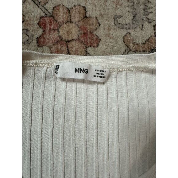 MNG by Mango Small Ivory Short Sleeve Knit Shirt - Picture 3 of 3